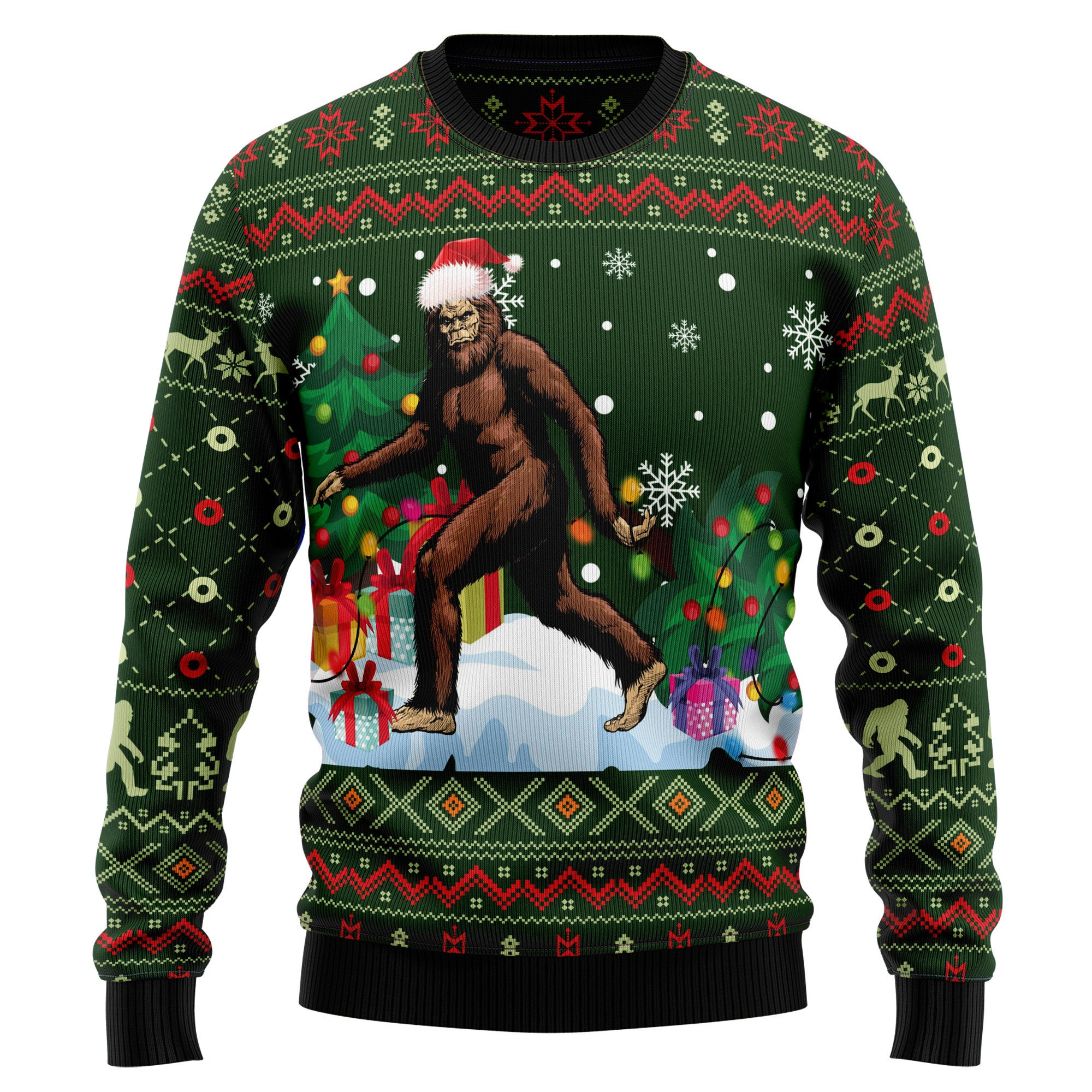 Big Foot Xmas Ugly Christmas Sweater