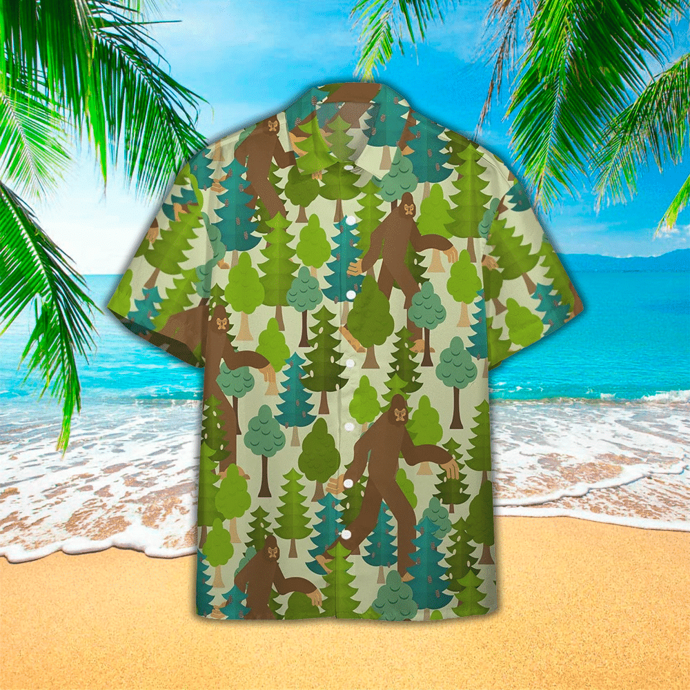 Bigfoot Aloha Shirt Hawaiian Shirt For Bigfoot Lovers Shirt For Men and Women