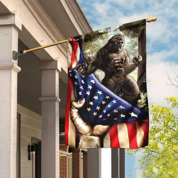 Bigfoot America Flag Garden Flag House Flag