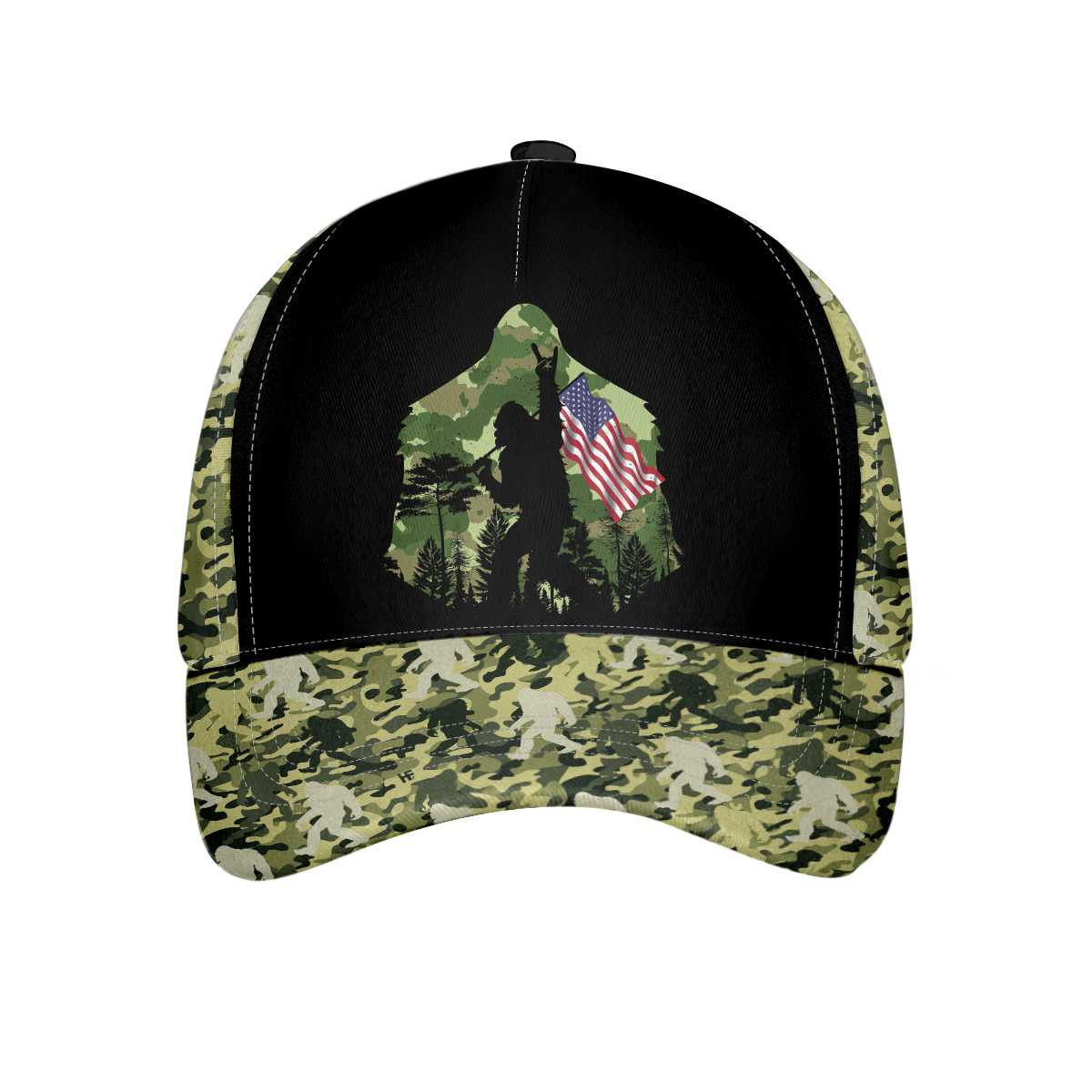 Bigfoot Camo Pattern Classic Cap Funny Sasquatch Baseball Cap  Bigfoot Gift Idea