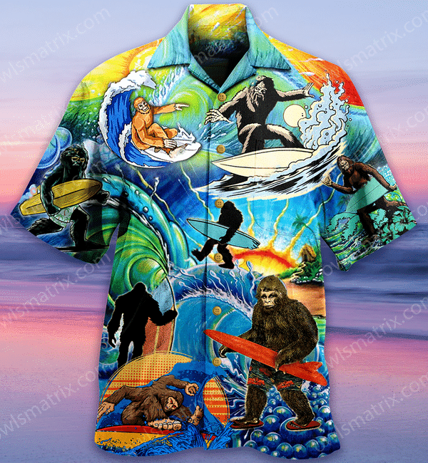 Bigfoot Cool Surfing Limited - Hawaiian Shirt - Hawaiian Shirt For Men