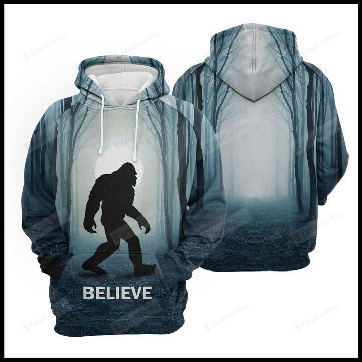 Bigfoot Forest 3D All Over Print Hoodie