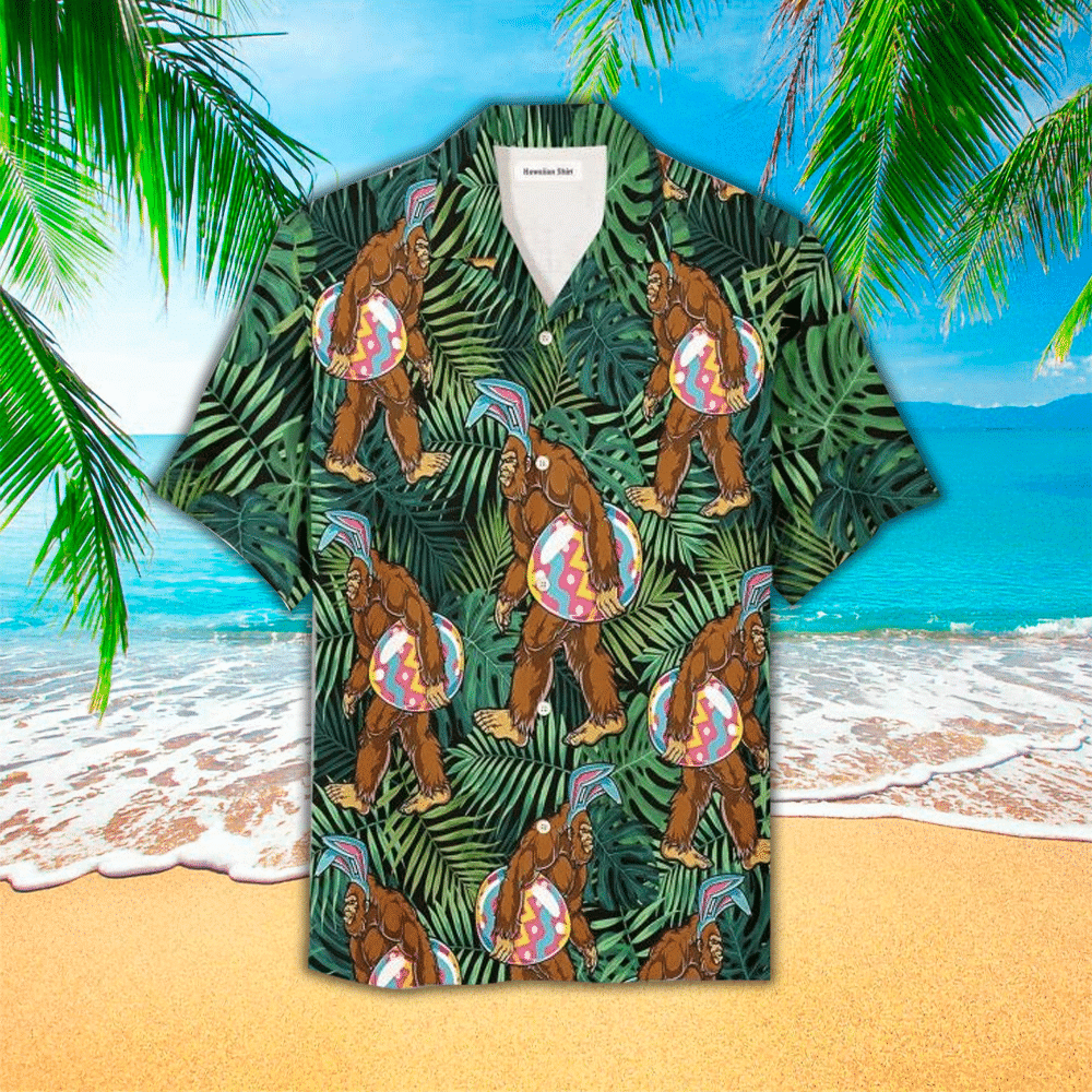 Bigfoot Hawaiian Shirt Bigfoot Lover Gifts Shirt For Men and Women