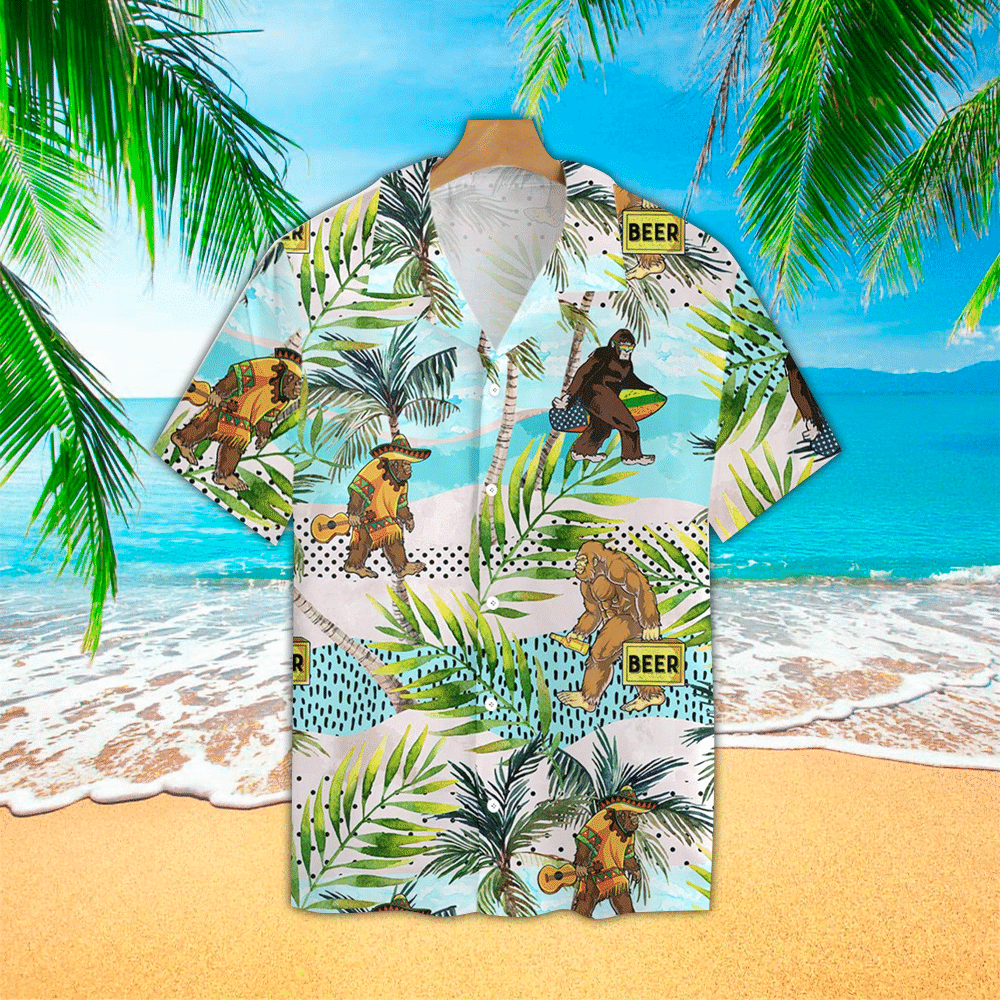 Bigfoot Hawaiian Shirt Bigfoot Shirt For Bigfoot Lover Shirt For Men and Women