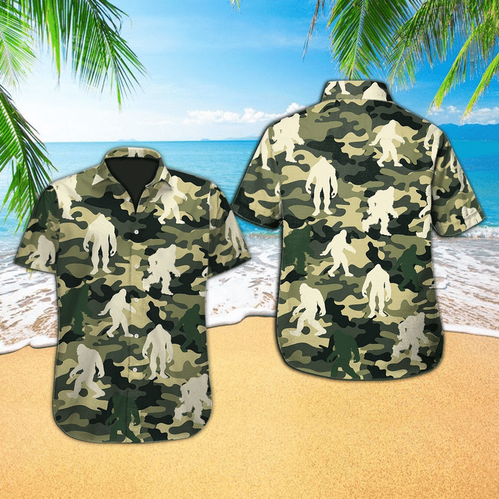 Bigfoot Shirt Bigfoot Hawaiian Shirt For Bigfoot Lovers Shirt For Men and Women
