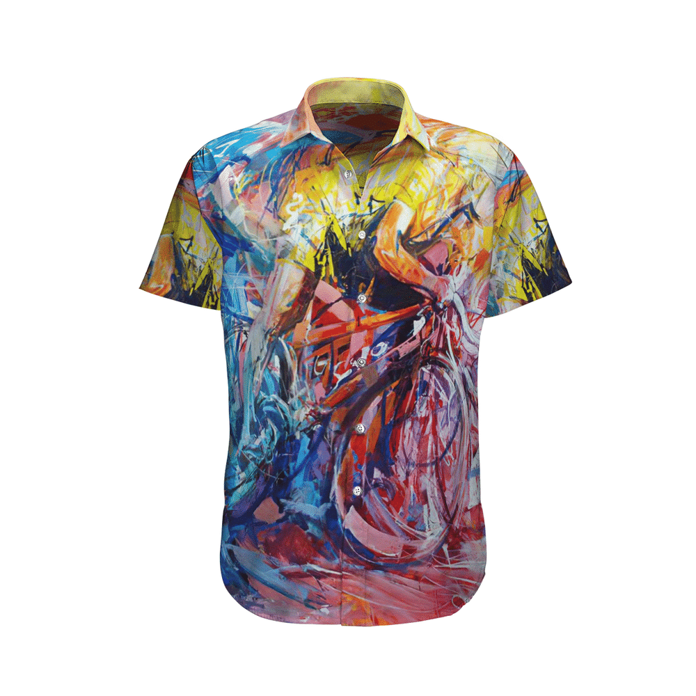 Bike Aloha Hawaiian Shirt Colorful Short Sleeve Summer Beach Casual Shirt For Men And Women