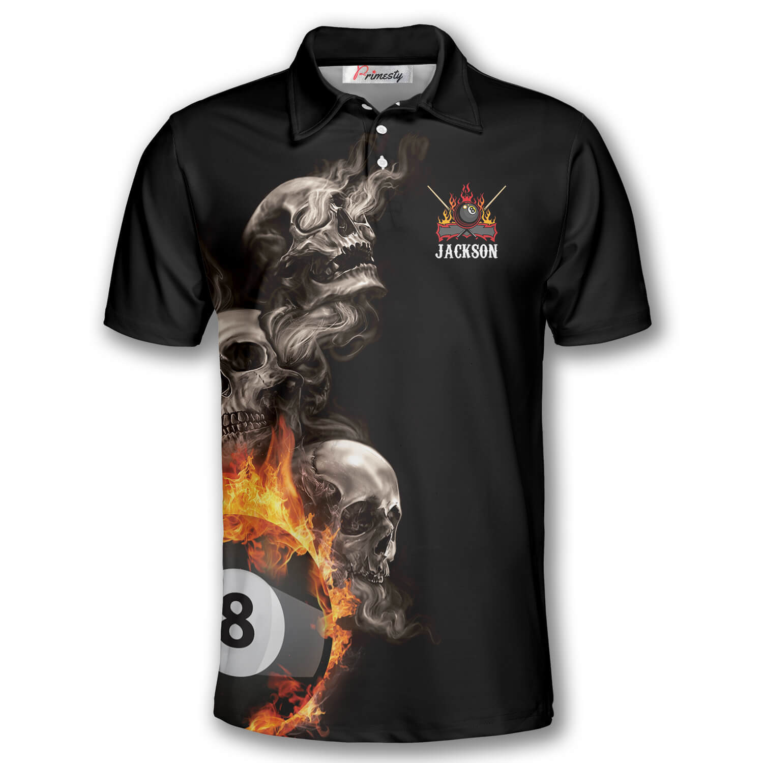 Billiards Hello Darkness My Old Friend Custom Polo Billiard Shirts for Men