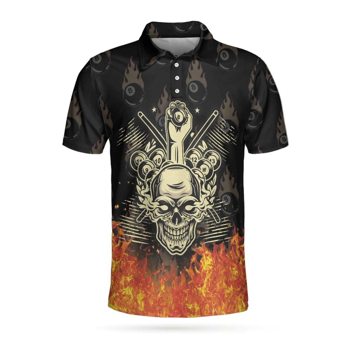 Billiards Im Here To Break Your Balls Short Sleeve Polo Shirt Skull Polo Shirt Best Billiards Shirt For Men