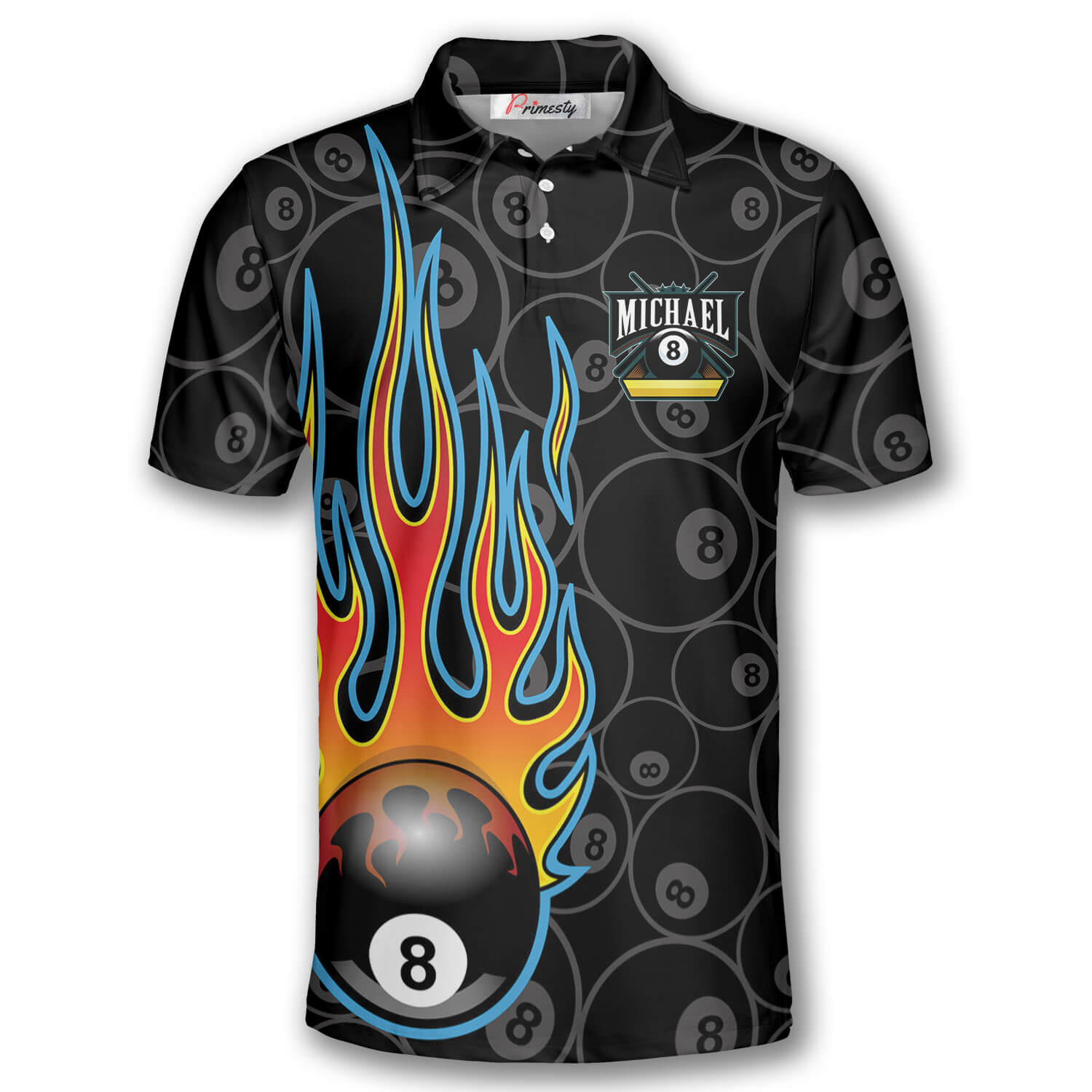 Billiards Rub My Balls For Good Luck Custom Polo Billiard Shirts for Men