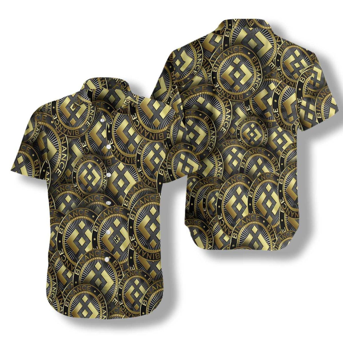 Binance Coin Golden Coin Hawaiian Shirt