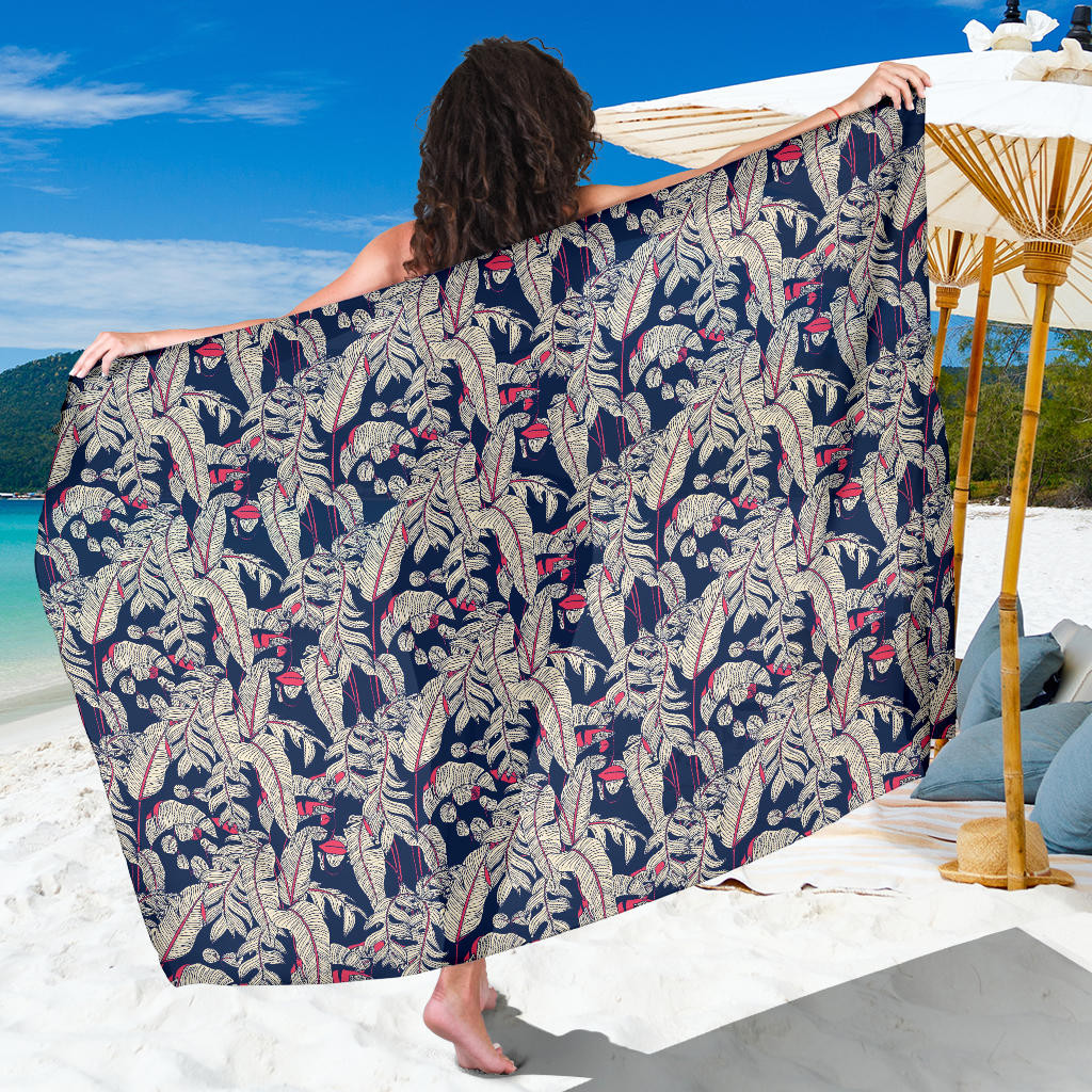 Bird Of Paradise Pattern Print Sarong Cover Up Bird Of Paradise Pareo Wrap Skirt Dress