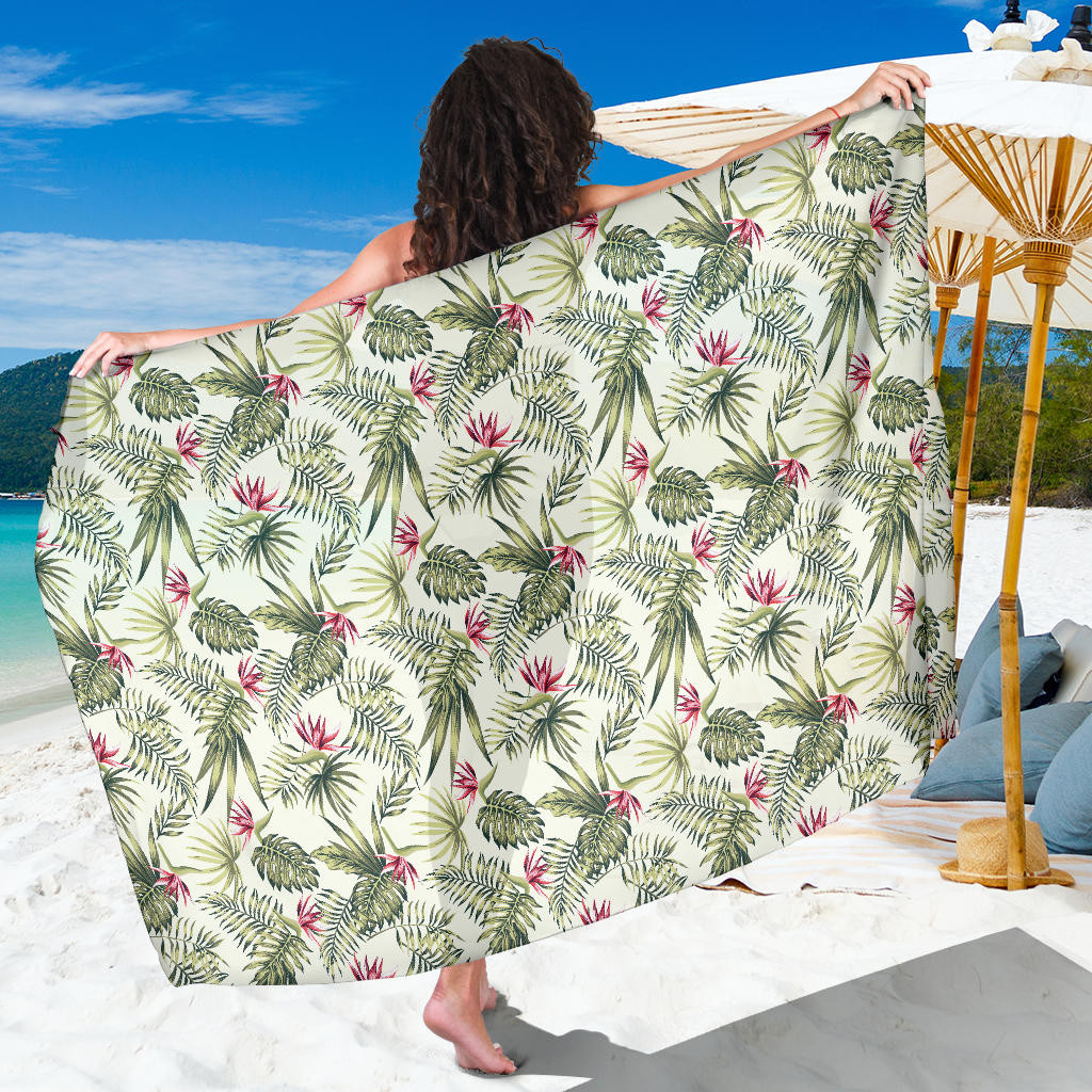 Bird Of Paradise Pattern Print Sarong Cover Up Bird Of Paradise Pareo Wrap Skirt Dress