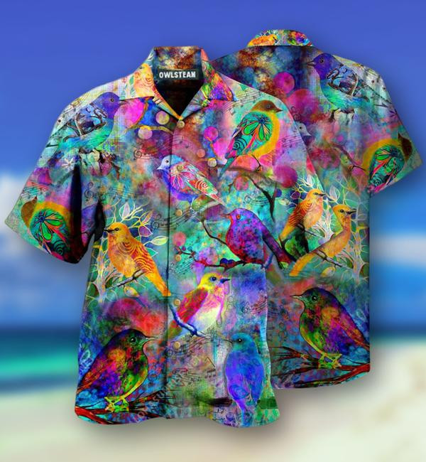 Birds Colorful Edition - Hawaiian Shirt - Hawaiian Shirt For Men, Hawaiian Shirt For Women, Aloha Shirt