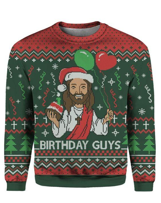 Birthday Guys Ugly Christmas Sweater