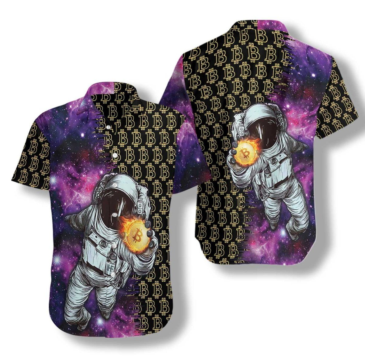 Bitcoin In The Galaxy Hawaiian Shirt