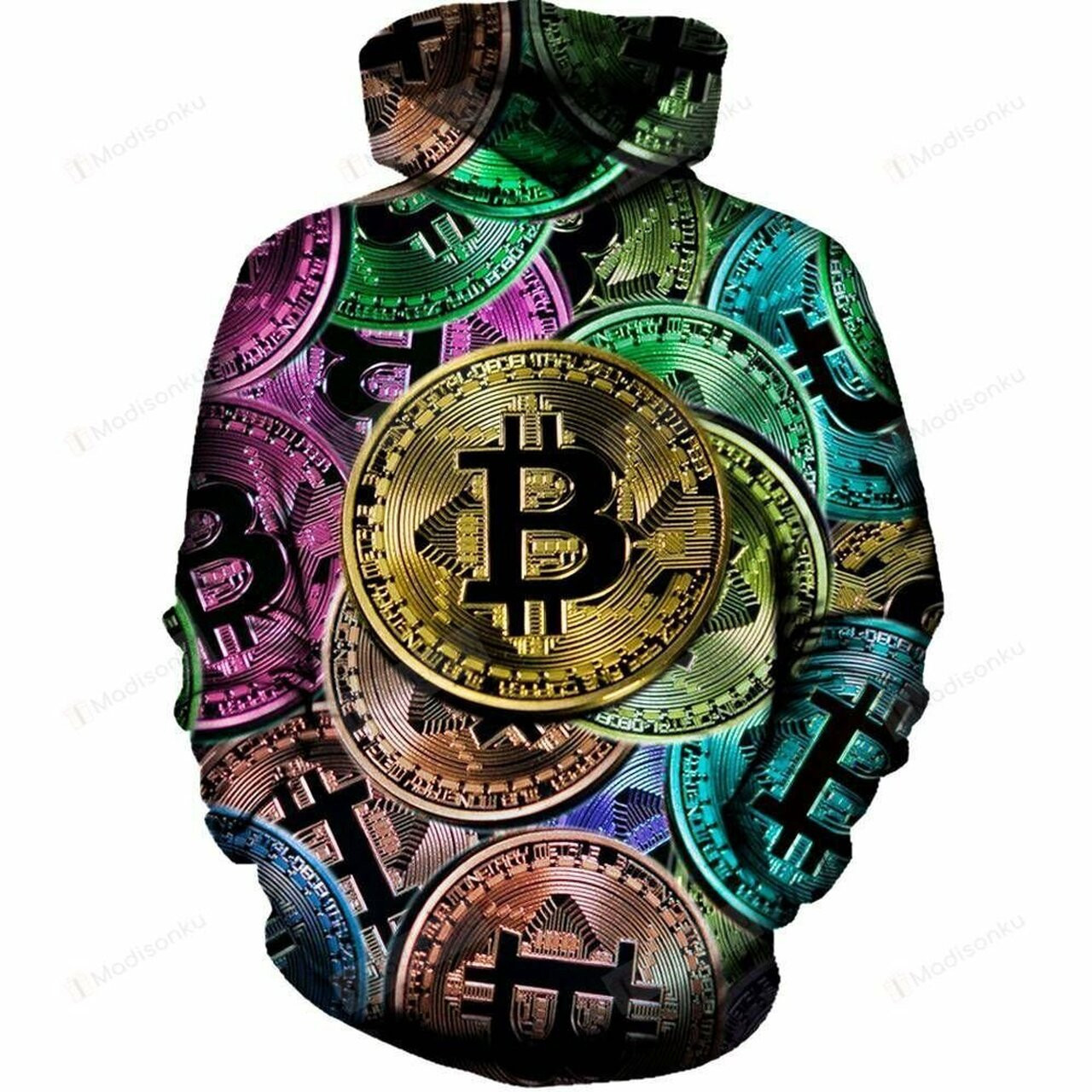 Bitcoin Pattern 3d All Over Printed Hoodie