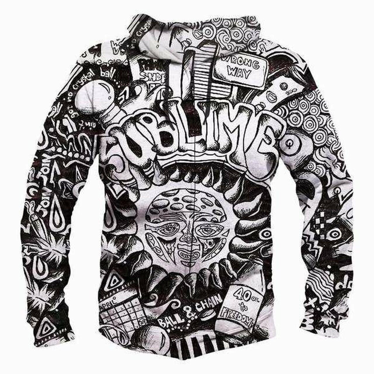 Black And White The Sun 3d All Over Print Hoodie