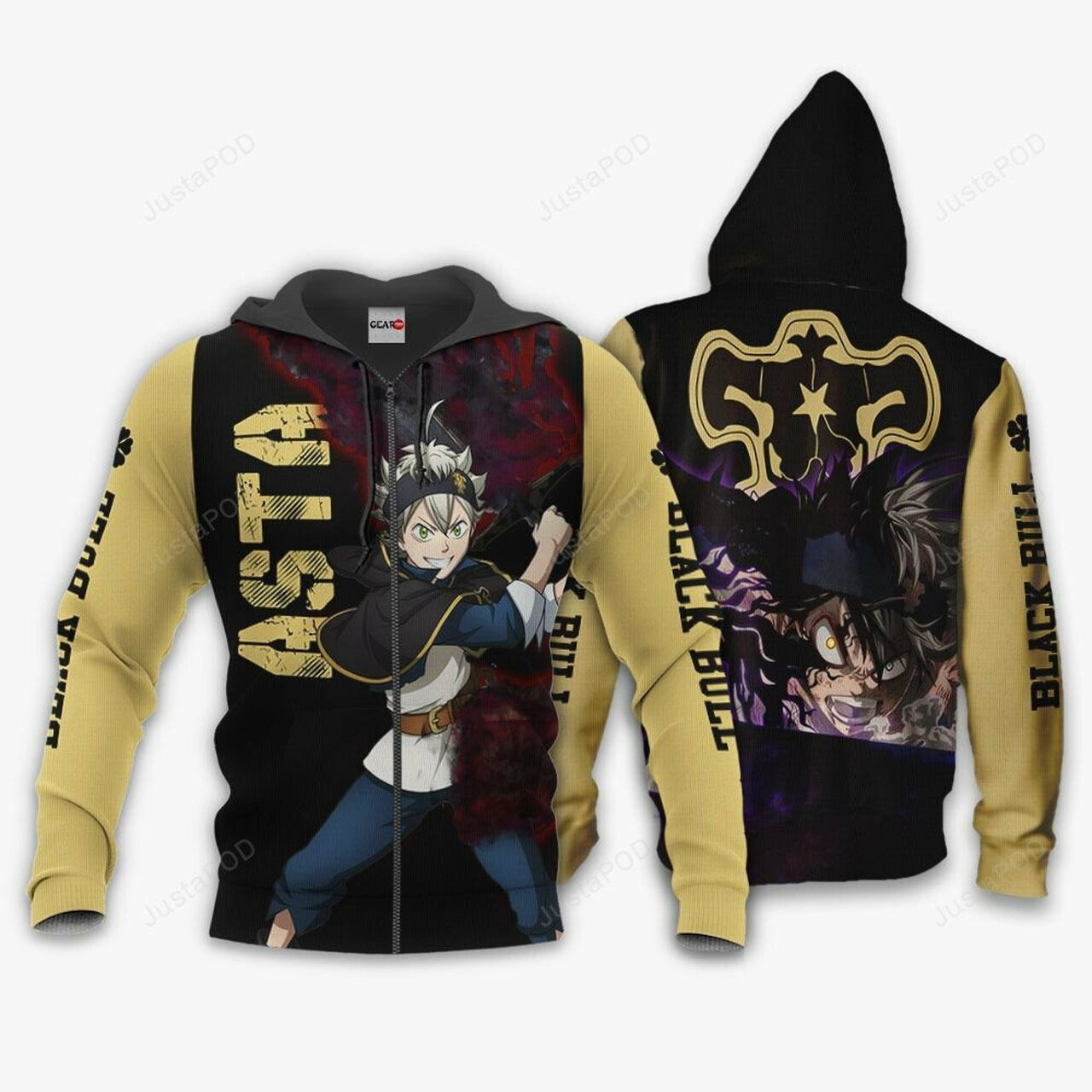 Black Bull Devil Asta Black Clover Anime 3d All Over Print Hoodie