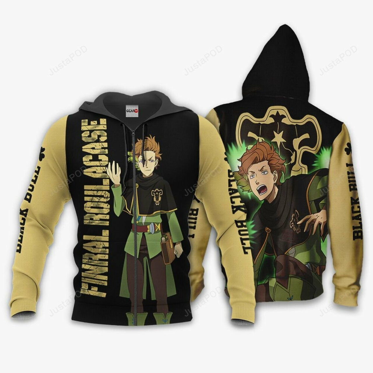 Black Bull Finral Roulacase Black Clover Anime 3d All Over Print Hoodie