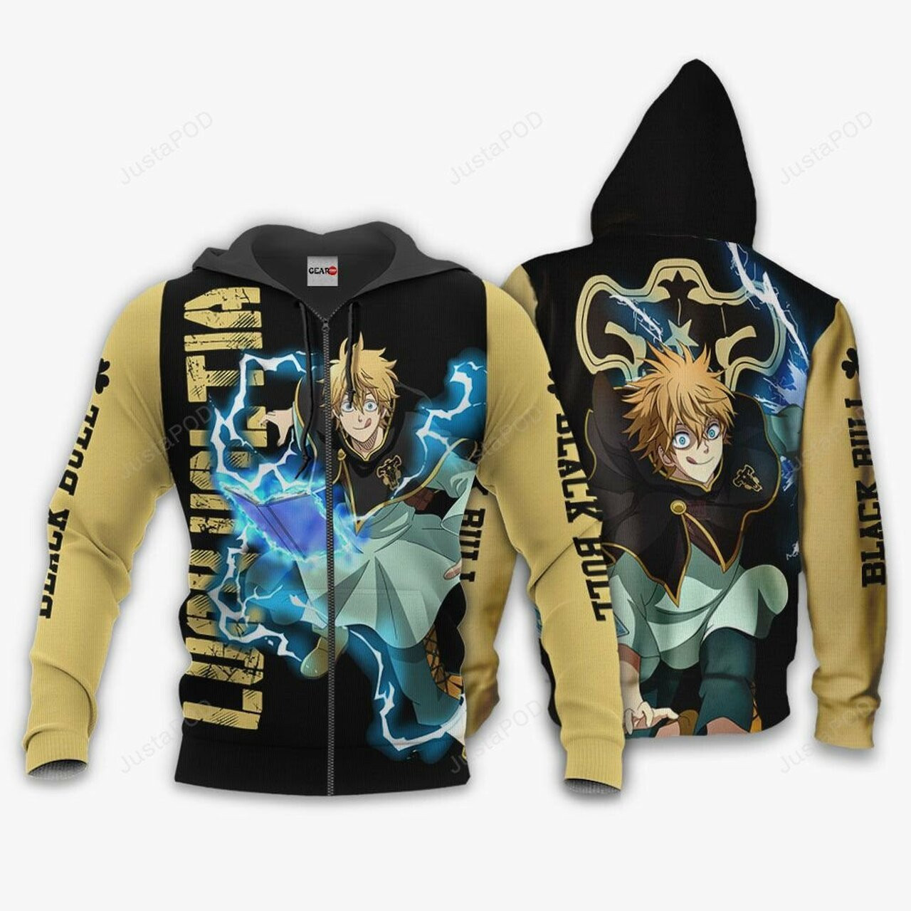 Black Bull Luck Voltia Black Clover Anime 3d All Over Print Hoodie