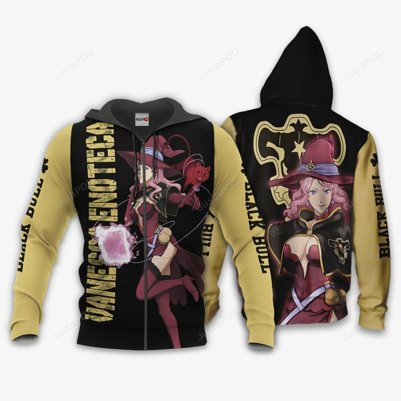 Black Bull Vanessa Black Clover Anime 3d All Over Print Hoodie