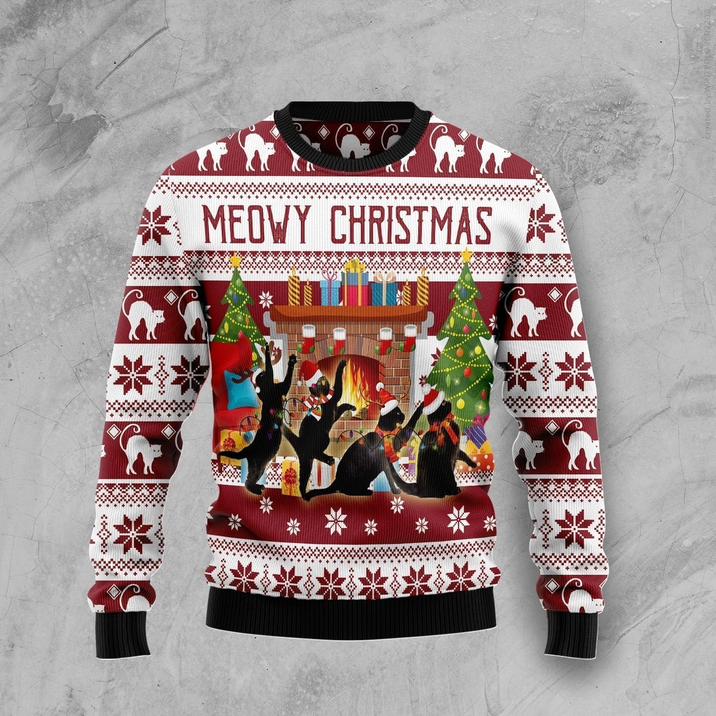 Black Cat Christmas Dancing Ugly Christmas Sweater Ugly Sweater For Men Women, Holiday Sweater