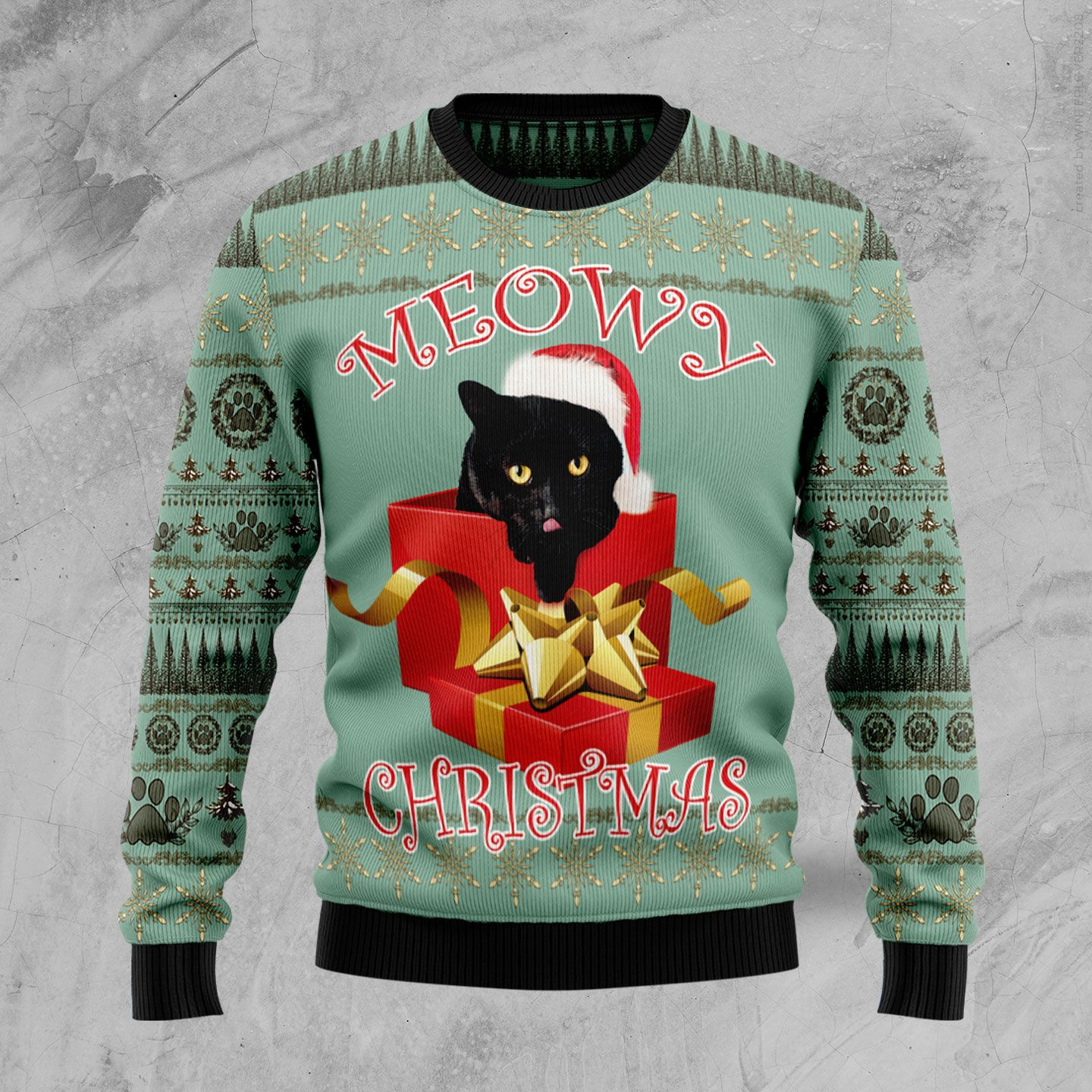 Black Cat Gift Ugly Christmas Sweater Ugly Sweater For Men Women