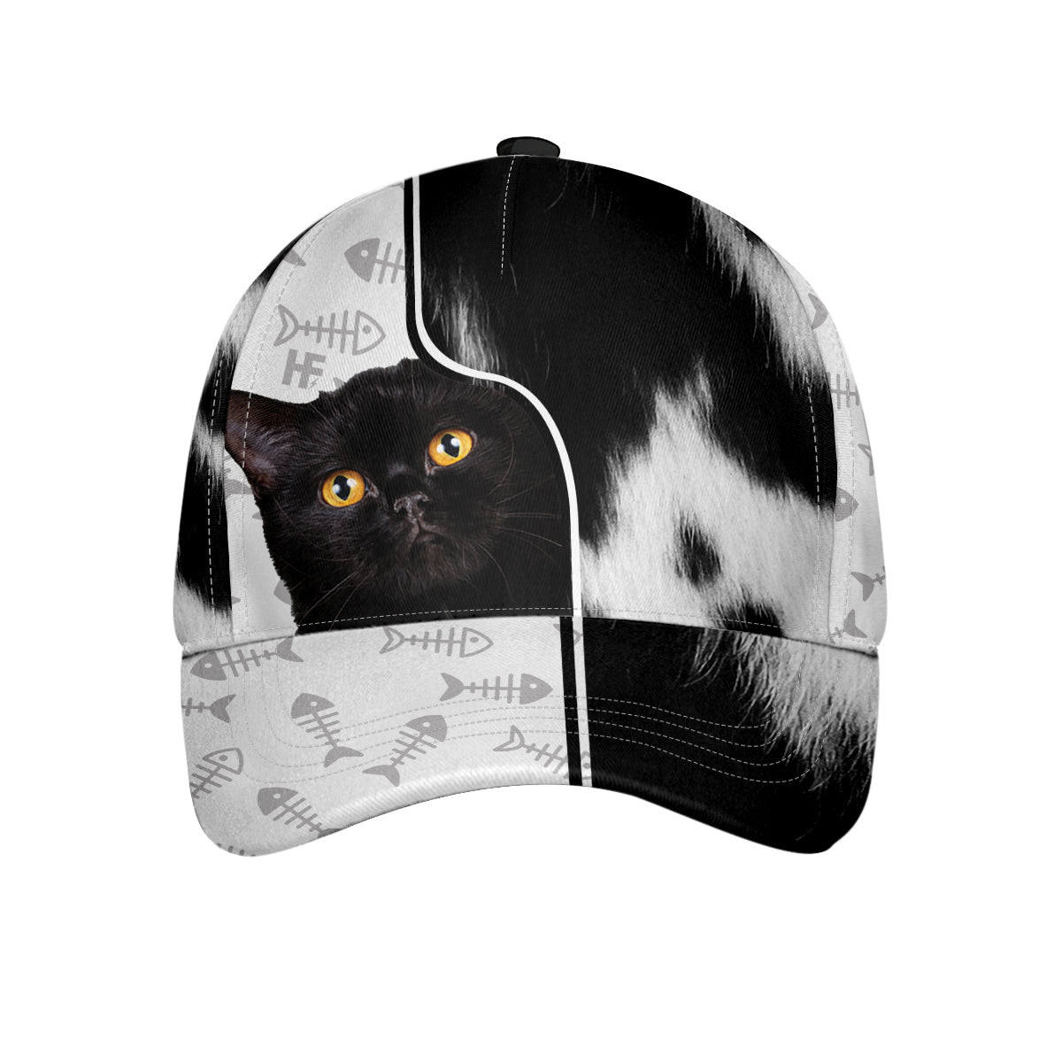 Black Cat Love Cat Cap