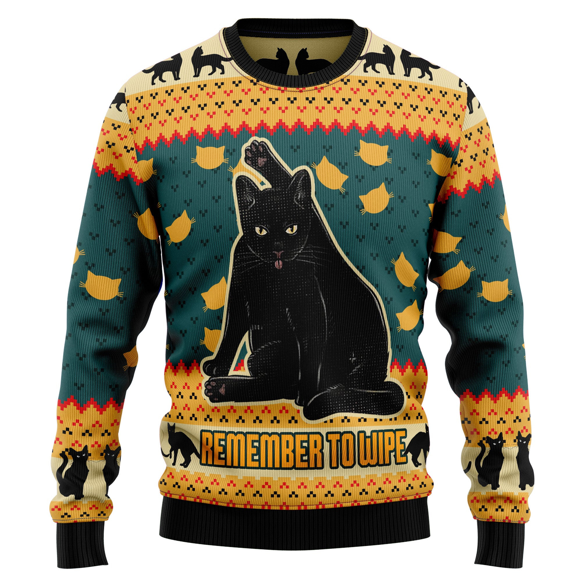 Black Cat Ugly Christmas Sweater, Ugly Sweater For Men Women, Holiday Sweater