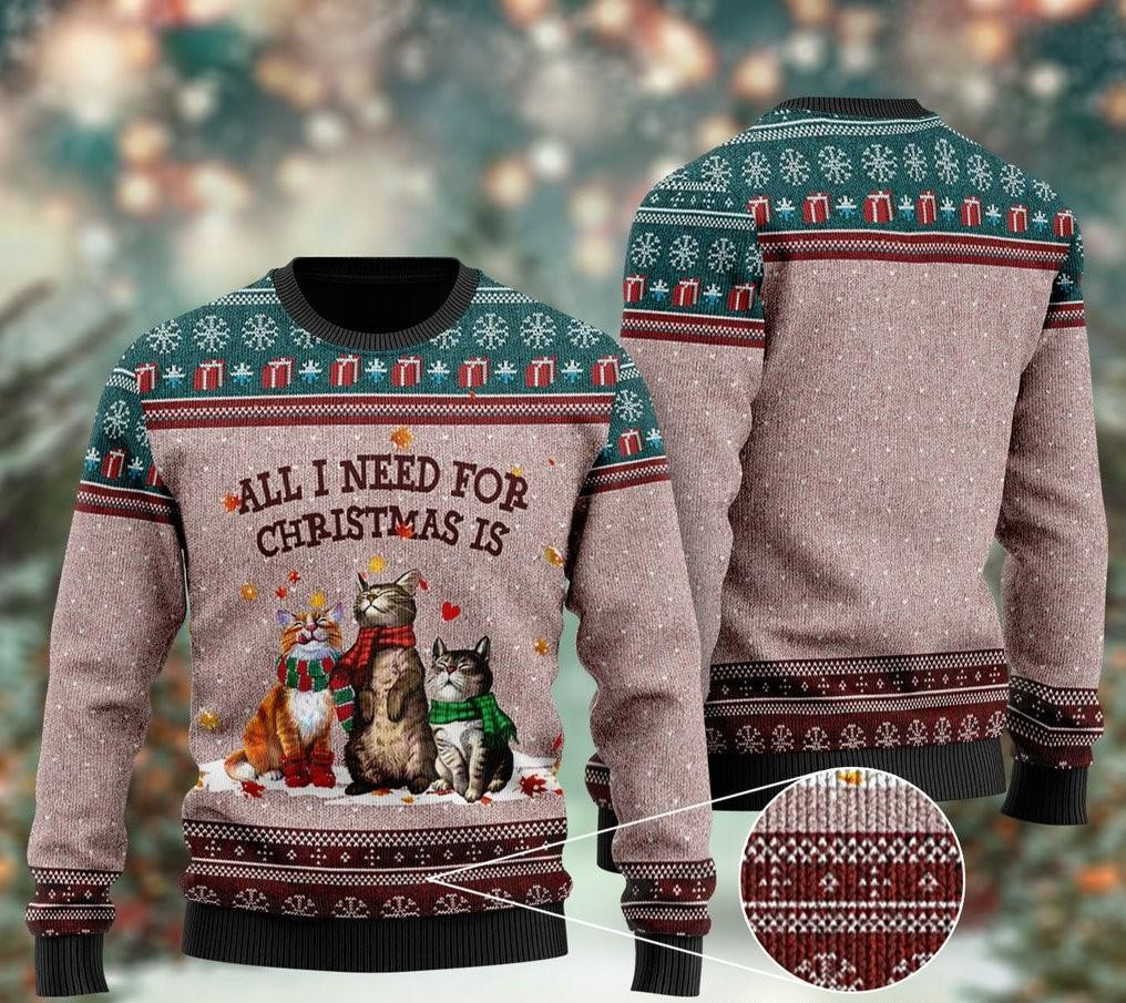 Black Cat Ugly Christmas Sweater