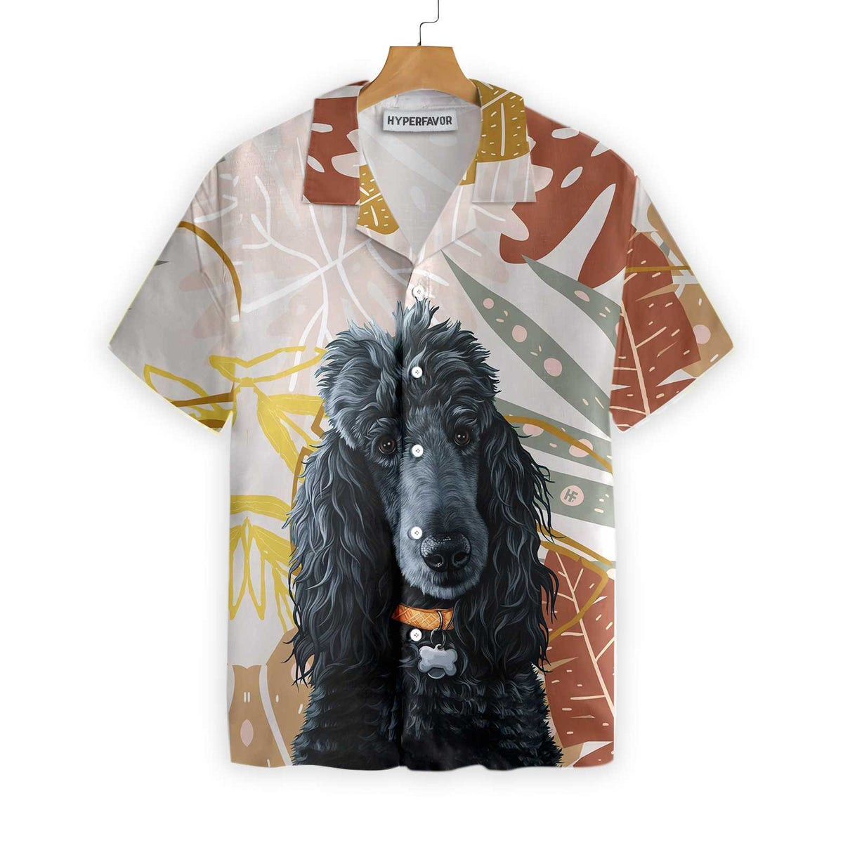 Black Poodle  The Brown Leaves Poodle Hawaiian Shirt Best Dog Shirt For Men And Women
