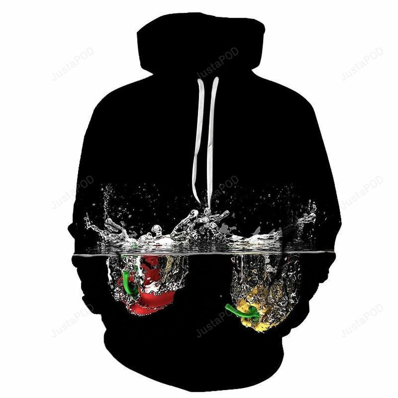 Black Water Splash 3d All Over Print Hoodie