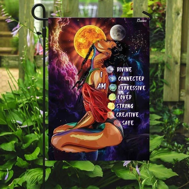 Black Woman Yoga Garden Flag House Flag