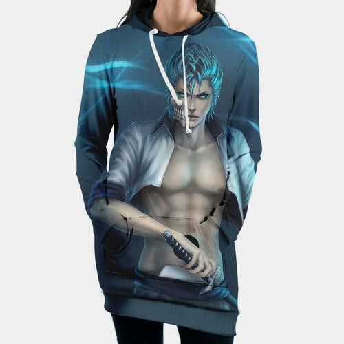 Bleach Grimmjow Bleach 3d Hoodie Dress Sweater Dress Sweatshirt Dress Hoodie