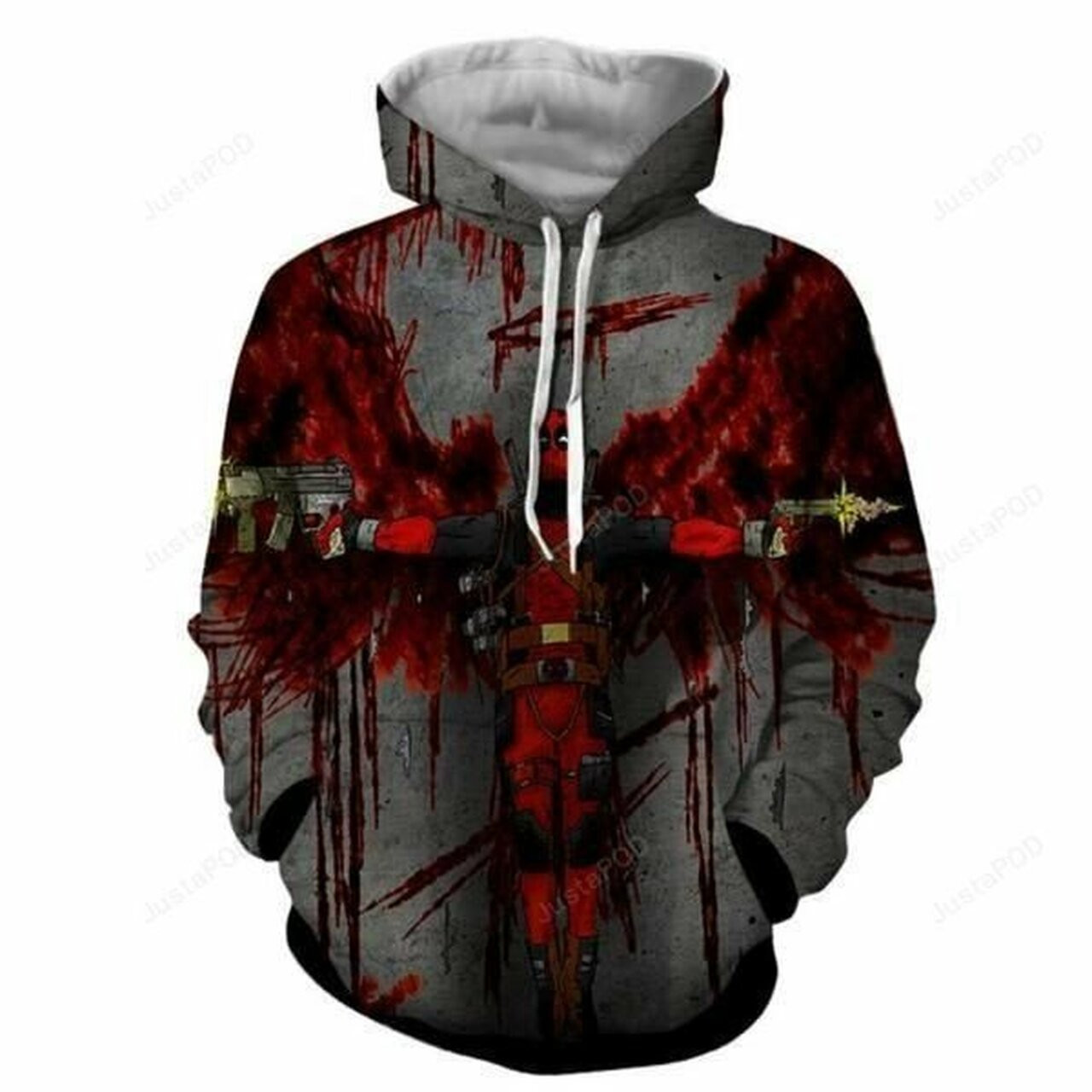 Blood Fabric Deadpool 3d All Over Print Hoodie