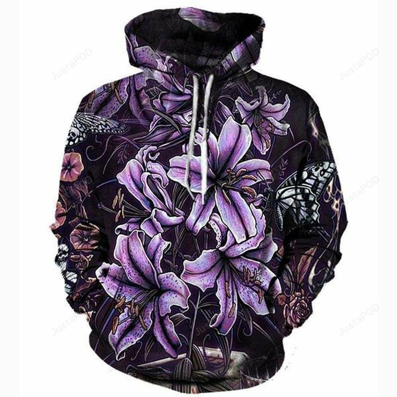 Blooming Violet Deep Purple 3d All Over Print Hoodie