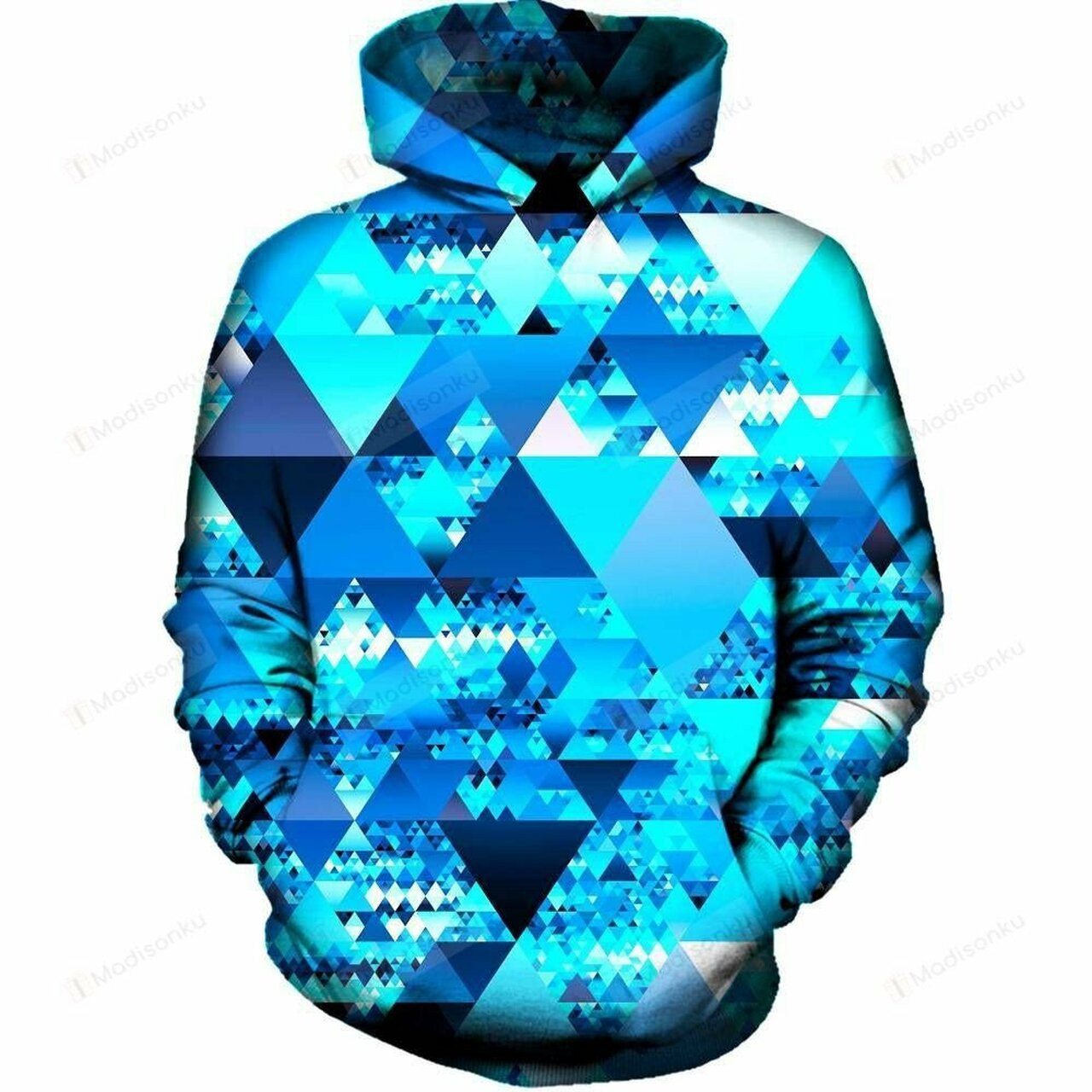 Blue Crystals 3d All Over Printed Hoodie