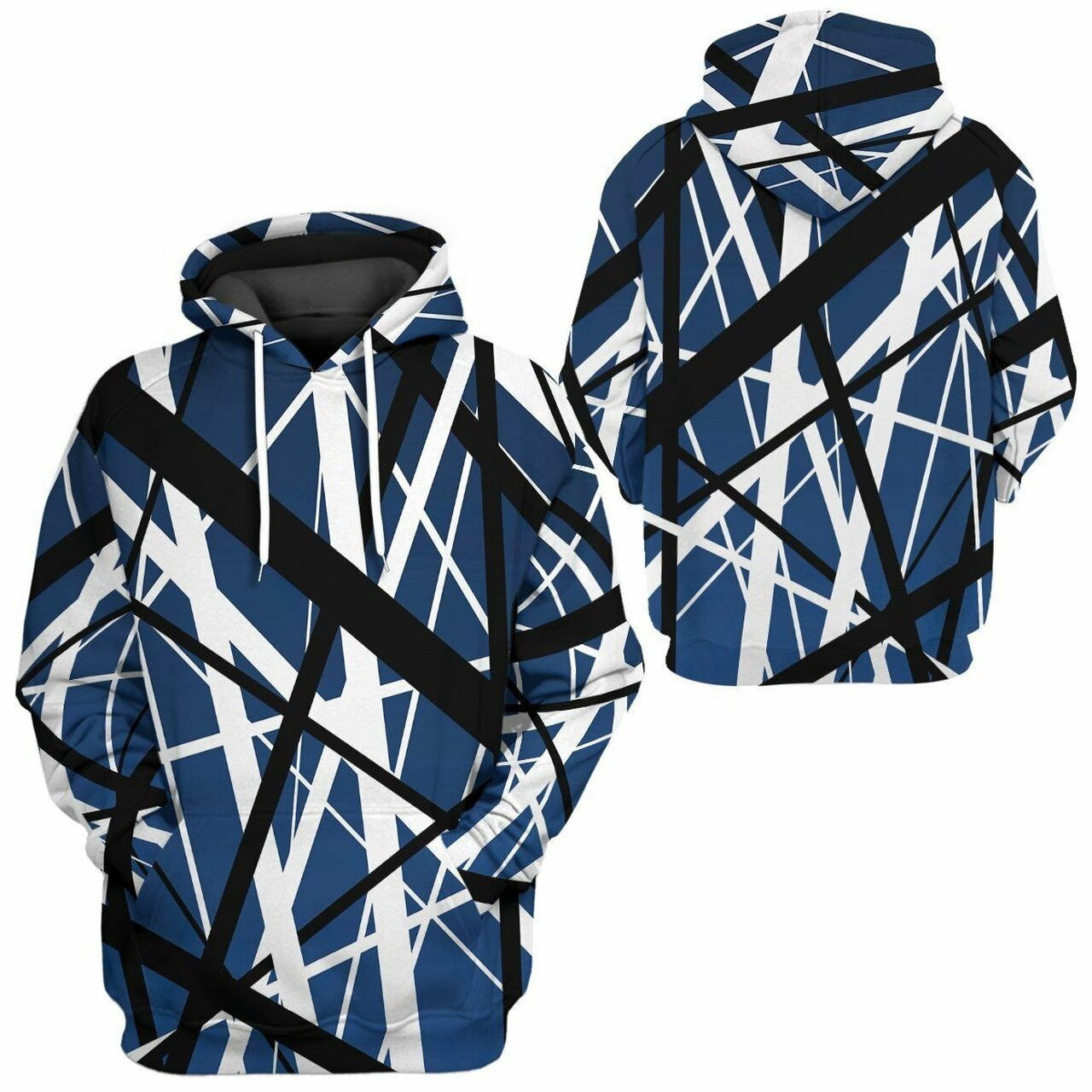 Blue Frankenstrat Strings 3d All Over Printed Hoodie