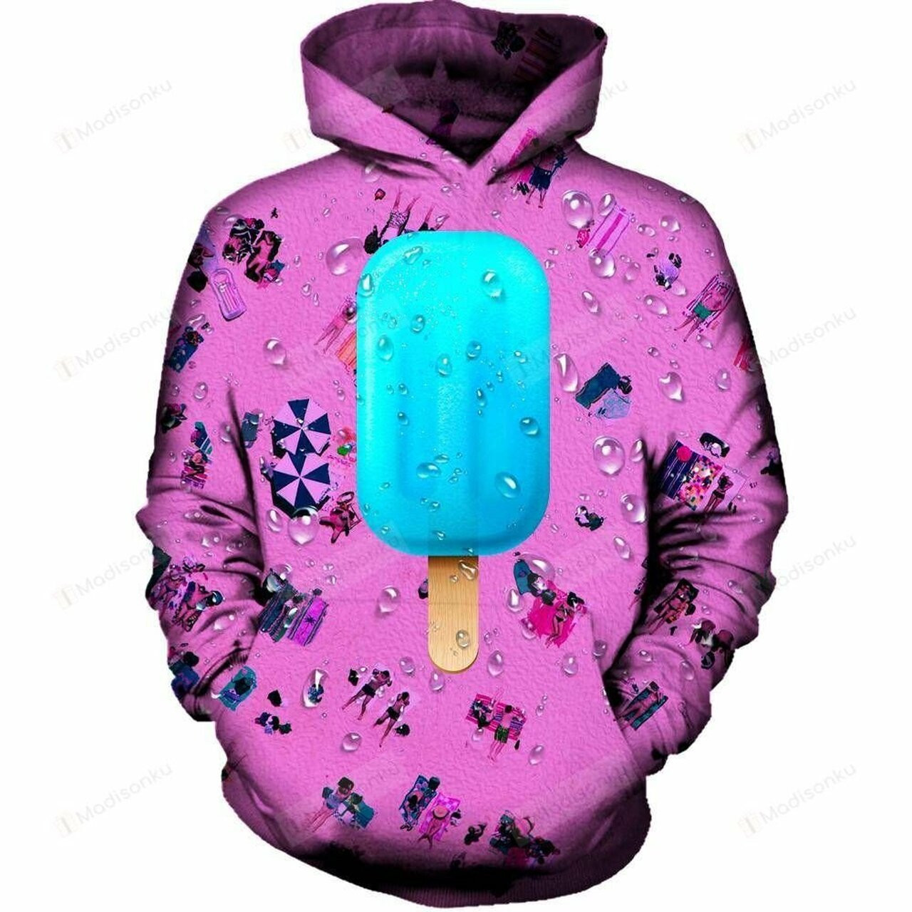 Blue Ice 3d All Over Printed Hoodie