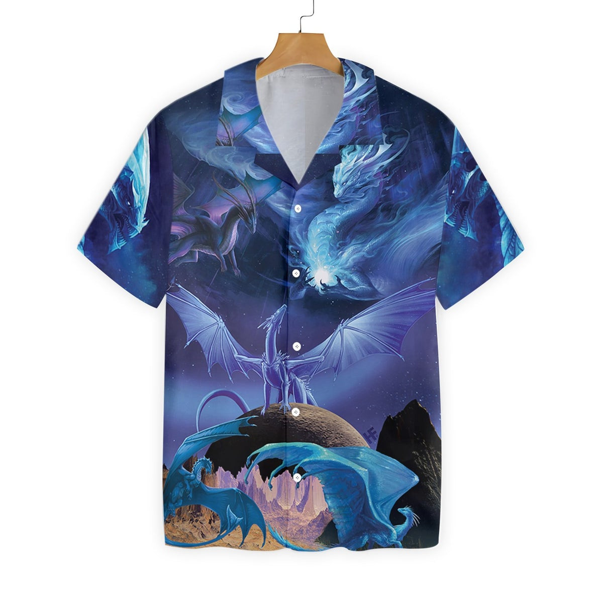 Blue Ice Dragons Art D Hawaiian Shirt