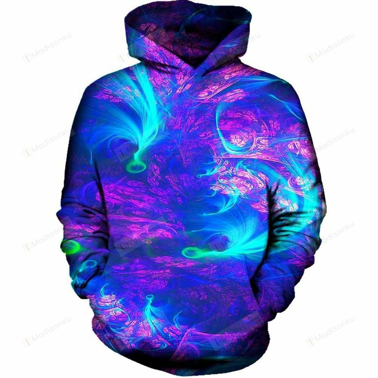 Blue Swirls 3d All Over Printed Hoodie