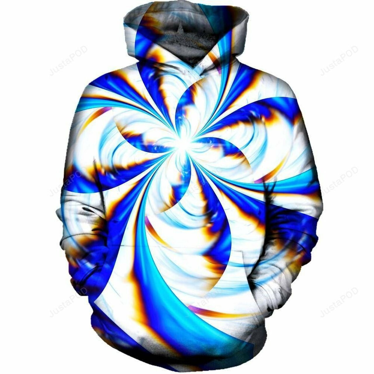 Blue Whirl 3d All Over Printed Hoodie