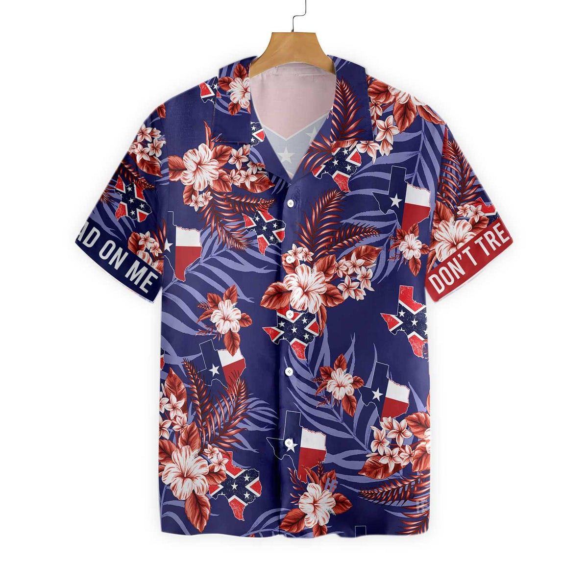 Bluebonnet Dont Mess with Texas Hawaiian Shirt For Men Blue Version Texas State Shirt Proud Texas Shirt Men