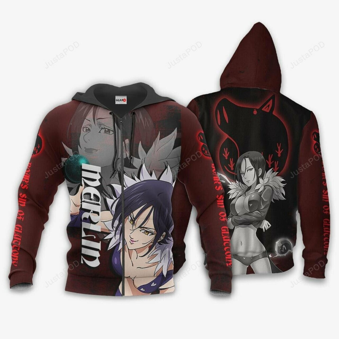 Boars Sin Of Gluttony Merlin Seven Deadly Sins Anime 3d All Over Print Hoodie