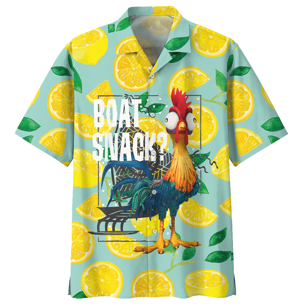 Boat Snack Chicken Aloha Hawaiian Shirt Colorful Short Sleeve Summer Beach Casual Shirt For Men And Women