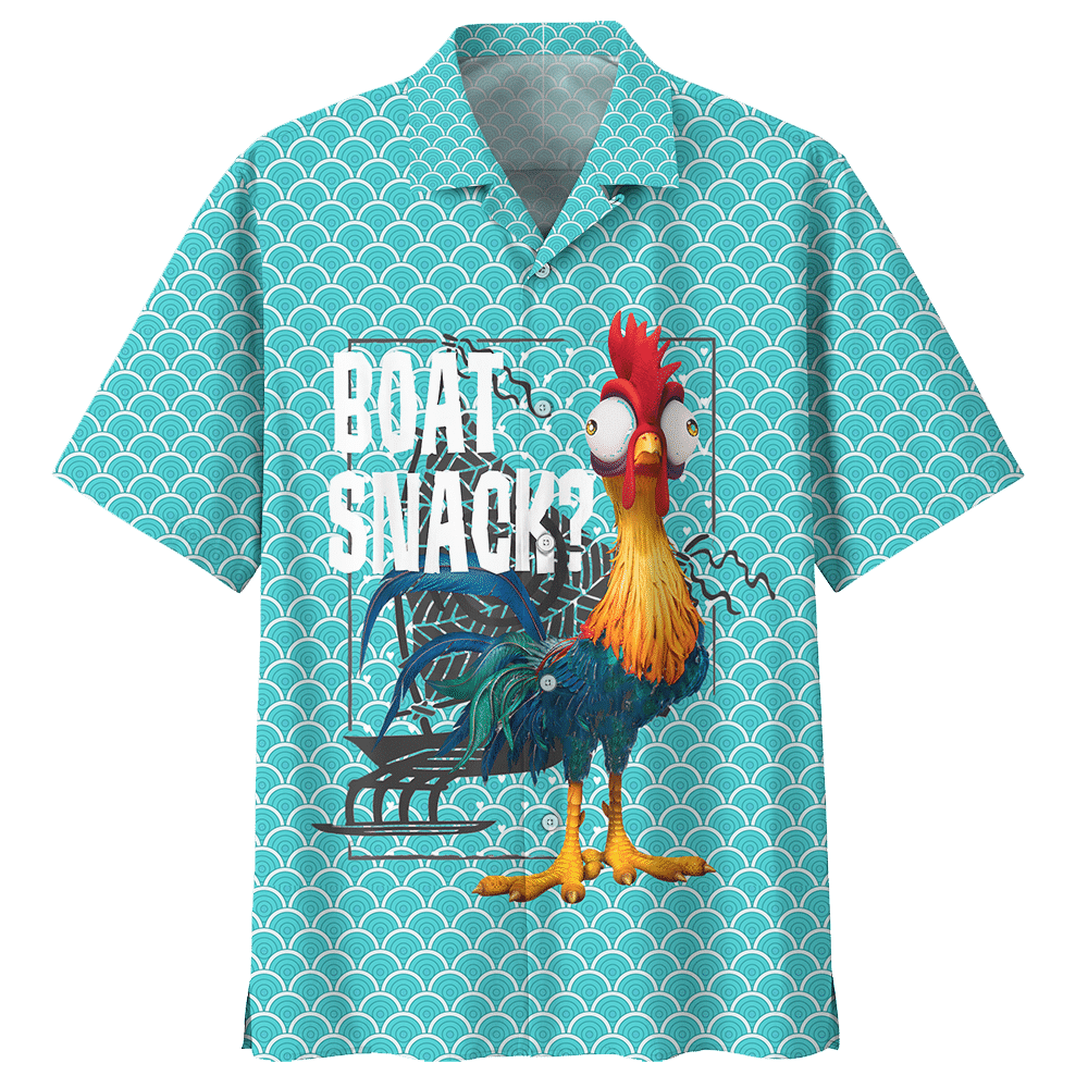 Boat Snack Chicken Aloha Hawaiian Shirt Colorful Short Sleeve Summer Beach Casual Shirt For Men And Women