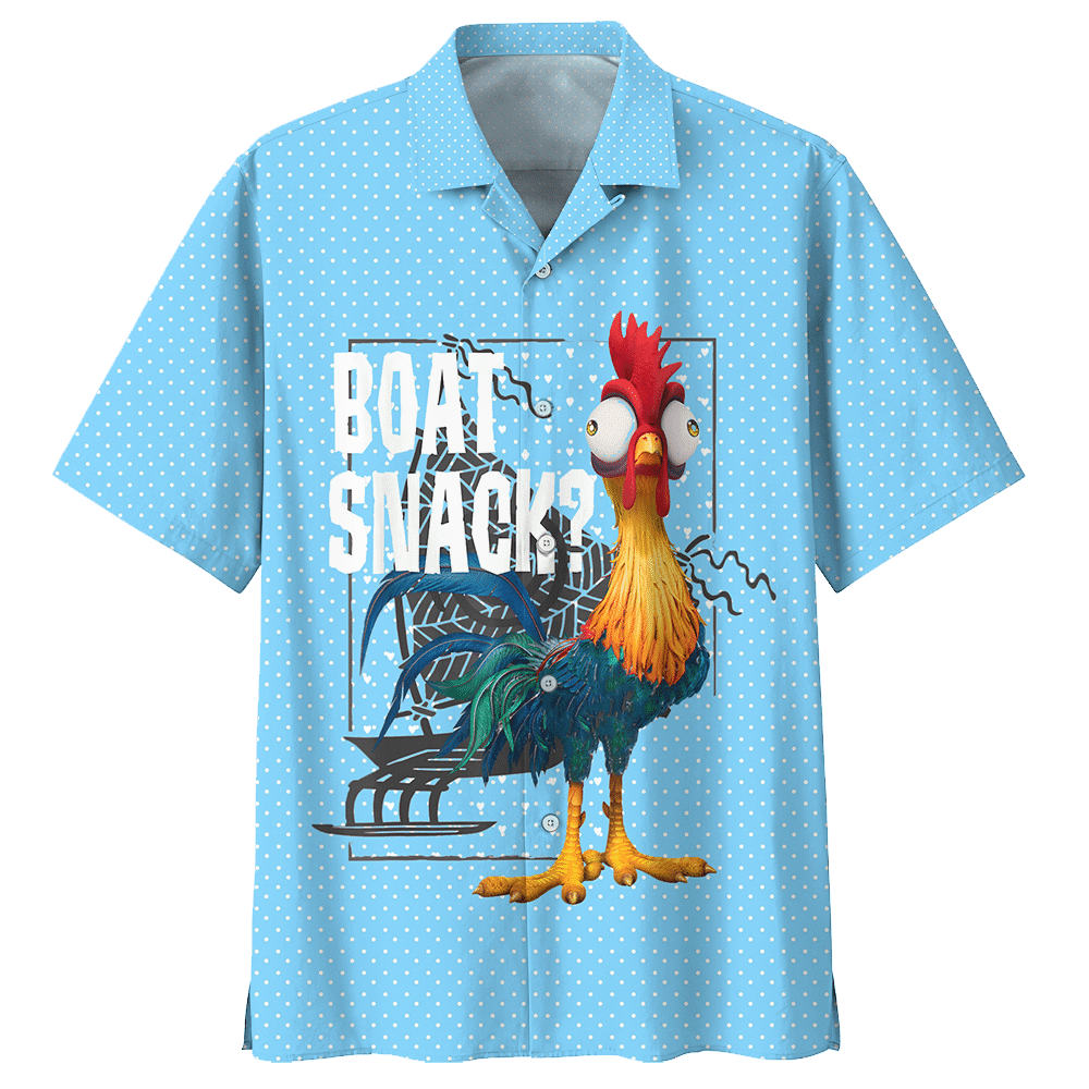 Boat Snack Chicken Aloha Hawaiian Shirt Colorful Short Sleeve Summer Beach Casual Shirt For Men And Women