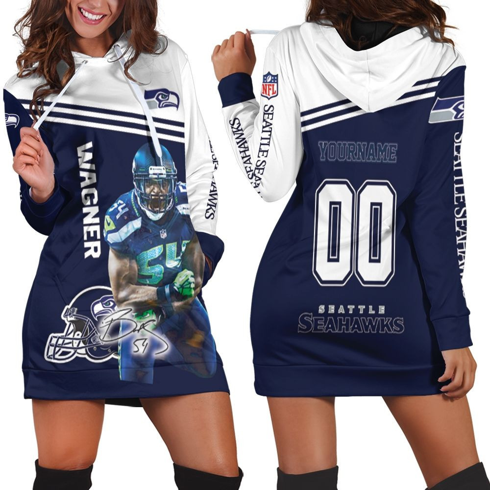 Bobby Wagner Seattle Seahawks Personalized Hoodie Dress Sweater Dress Sweatshirt Dress