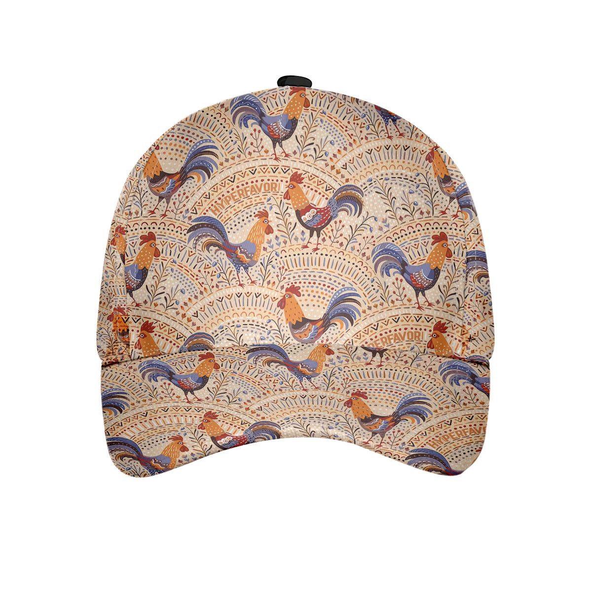 Boho Chicken Pattern Classic Cap Cool Chicken Baseball Hat Unique Print Rooster Cap