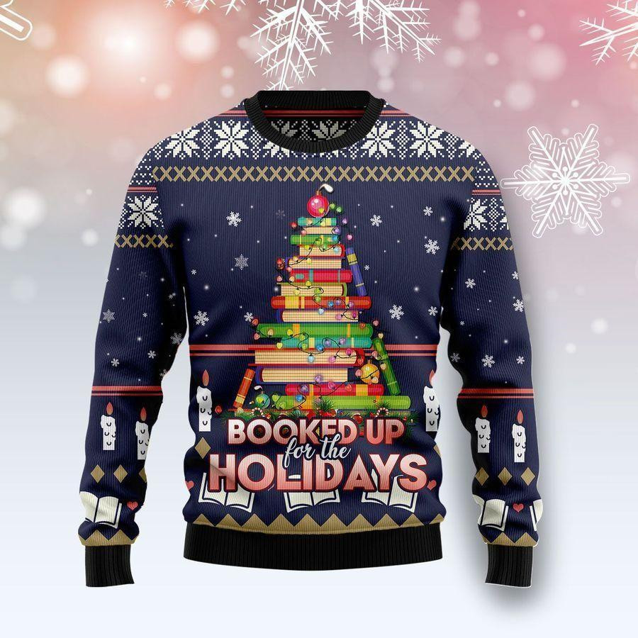 Book Christmas Tree Ugly Christmas Sweater Ugly Sweater For Men Women